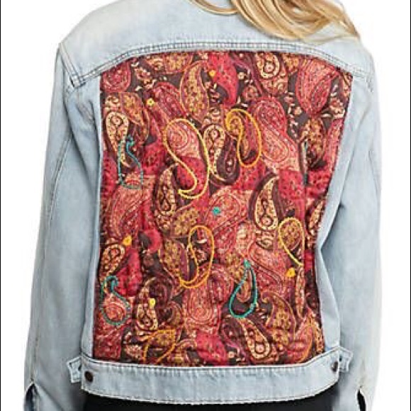Free People Denim / Jean Quilted Paisley Jacket - Picture 3 of 7